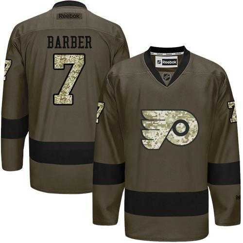 Glued Philadelphia Flyers #7 Bill Barber Green Salute to Service NHL Jersey,We sell and wholesale Glued Philadelphia Flyers #7 Bill Barber Green Salute to Service NHL Jersey on line form chian!